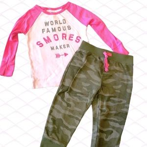 ⚡️5/$25 SALE ⚡️ 👶 S’mores matching camp set